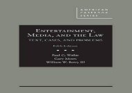 [+]The best book of the month Entertainment, Media, and the Law (American Casebook Series)  [DOWNLOAD] 