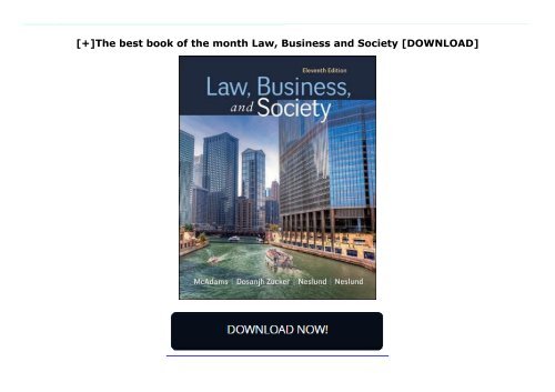 [+]The best book of the month Law, Business and Society  [DOWNLOAD] 