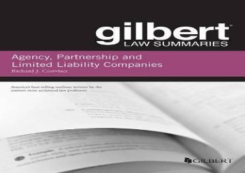 [+]The best book of the month Gilbert Law Summary on Agency, Partnership and LLCs (Gilbert Law Summaries) [PDF] 