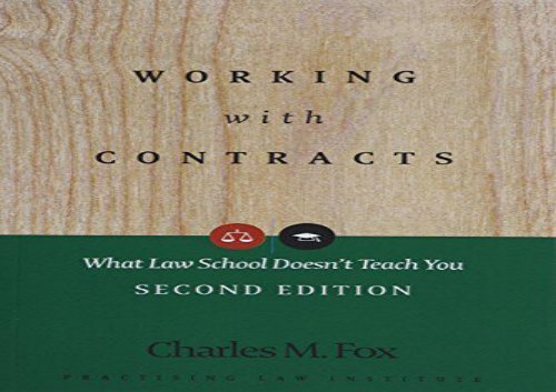 [+]The best book of the month Working with Contracts: What Law School Doesn t Teach You (PLI s Corporate and Securities Law Library) [PDF] 