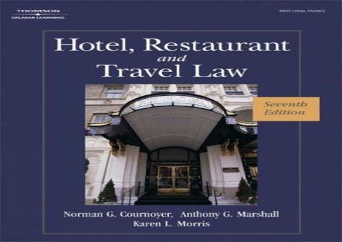 [+]The best book of the month Hotel, Restaurant, and Travel Law (Hotel, Restaurant   Travel Law)  [READ] 