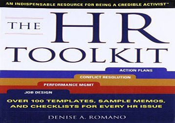 [+][PDF] TOP TREND The Hr Toolkit: An Indispensable Resource For Being A Credible Activist  [FREE] 