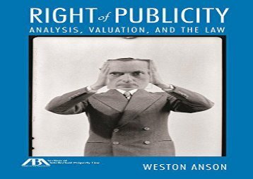 [+]The best book of the month Right of Publicity: Analysis, Valuation and the Law  [DOWNLOAD] 