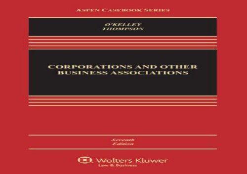 [+][PDF] TOP TREND Corporations and Other Business Associations: Cases and Materials (Aspen Casebook) [PDF] 