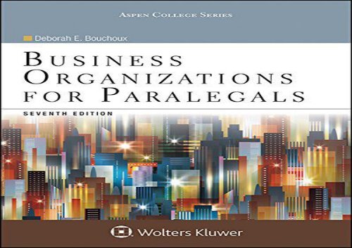 [+]The best book of the month Business Organizations for Paralegals (Aspen College)  [FREE] 
