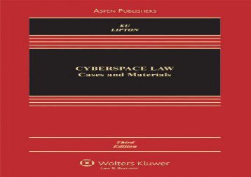 [+][PDF] TOP TREND Cyberspace Law: Cases and Materials  [FULL] 