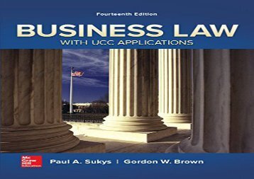 [+]The best book of the month Business Law with UCC Applications  [FREE] 