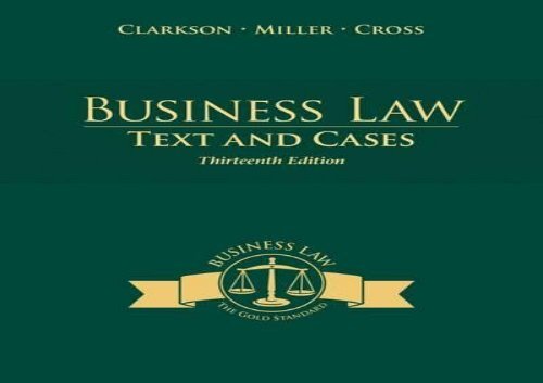 [+][PDF] TOP TREND Business Law: Text and Cases  [FREE] 