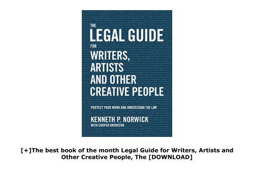 [+]The best book of the month Legal Guide for Writers, Artists and Other Creative People, The  [DOWNLOAD] 