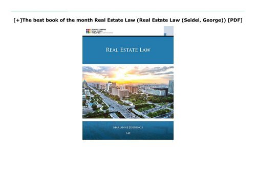 [+]The best book of the month Real Estate Law (Real Estate Law (Seidel, George)) [PDF] 