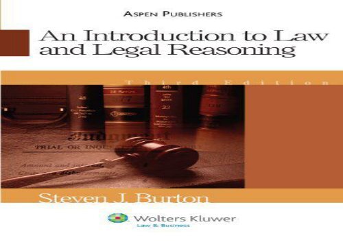 [+]The best book of the month An Introduction to Law and Legal Reasoning  [FULL] 