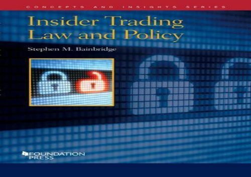 [+][PDF] TOP TREND Insider Trading Law and Policy (Concepts and Insights)  [NEWS]