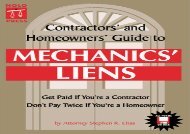 [+][PDF] TOP TREND Contractors  and Homeowners  Guide to Mechanics  Liens  [READ] 