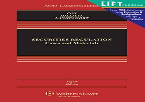 [+]The best book of the month Securities Regulation: Cases and Materials (Aspen Casebook)  [FREE] 