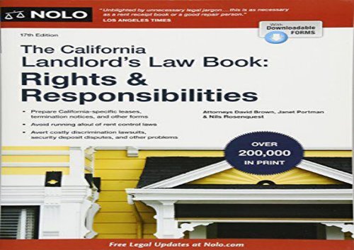 [+][PDF] TOP TREND The California Landlord s Law Book: Rights   Responsibilities (California Landlord s Law Book : Rights and Responsibilities)  [NEWS]