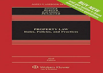 [+]The best book of the month Property Law: Rules, Policies, and Practices (Aspen Casebook) [PDF] 