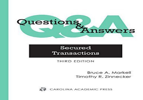 [+][PDF] TOP TREND Questions   Answers: Secured Transactions, Multiple-Choice and Short-Answer Questions and Answers [PDF] 