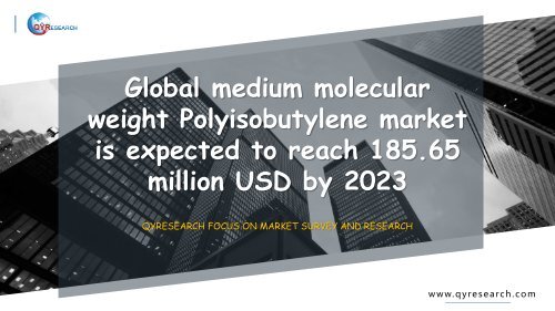 Global Medium Molecular Weight Polyisobutylene market is expected to reach 185.65 million USD by 2023