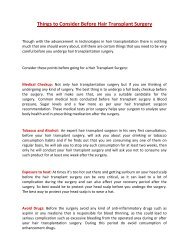 Things to Consider Before Hair Transplant Surgery