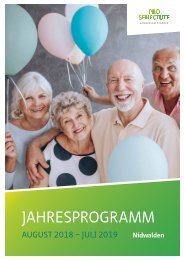 Jahresprogramm Pro Senectute Nidwalden 2018-2019