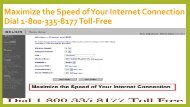 Maximize the Speed of Your Internet Connection 18003358177