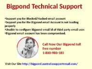 Bigpond Technical Support and Webmail Australia 1-800-980-183 | Help For Login Issue