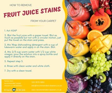 How to remove fruit juice stains from your carpet