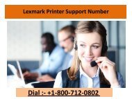 Lexmark Printer support number