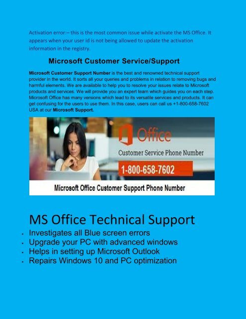 Get help dial  1-800-658-7602 Microsoft Office Technical Support Phone Number