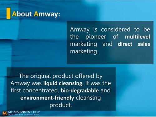 Amway case study