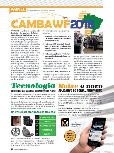 REVISTA AUTOMOTIVO - EDIÇÃO 130 - JULHO 2018