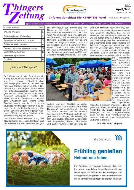 Thingerszeitung April/Mai 2018