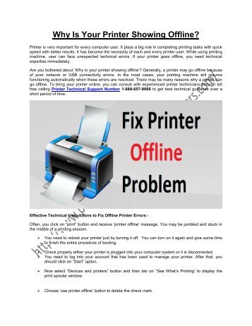 Why Is Your Printer Showing Offline