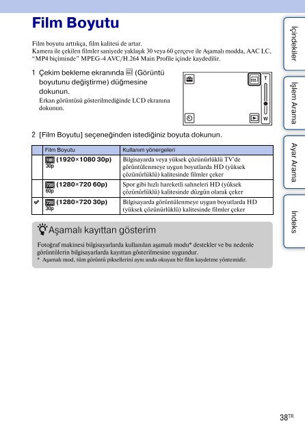 Sony MHS-TS20 - MHS-TS20 Istruzioni per l'uso Turco