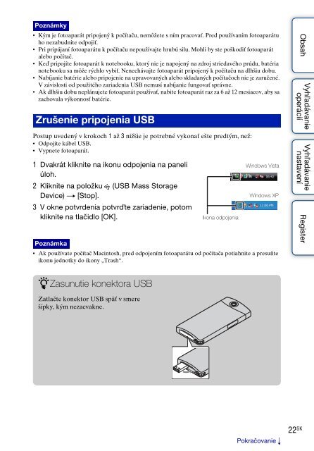 Sony MHS-TS20 - MHS-TS20 Istruzioni per l'uso Slovacco