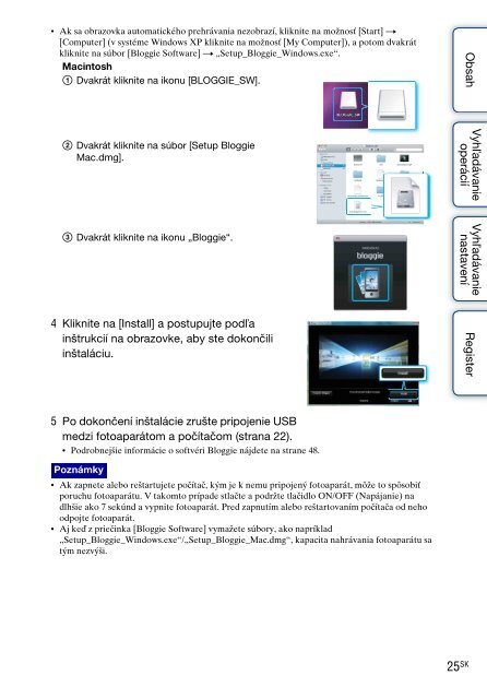 Sony MHS-TS20 - MHS-TS20 Istruzioni per l'uso Slovacco