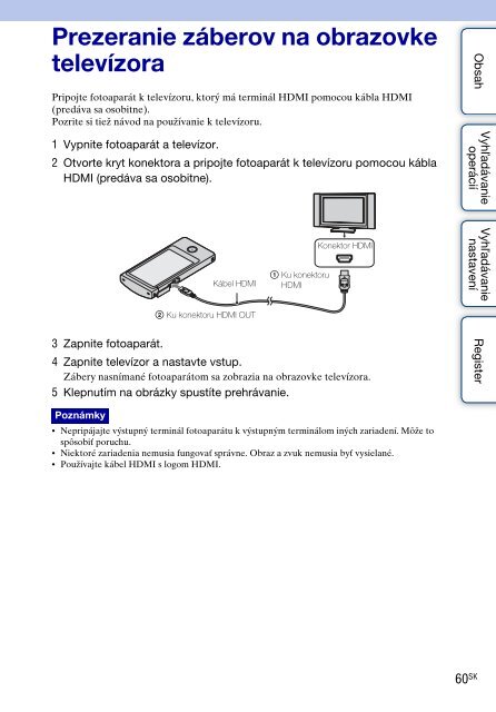 Sony MHS-TS20 - MHS-TS20 Istruzioni per l'uso Slovacco