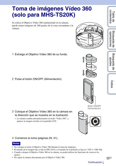 Sony MHS-TS20 - MHS-TS20 Istruzioni per l'uso Spagnolo