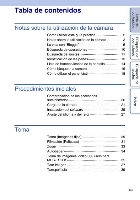 Sony MHS-TS20 - MHS-TS20 Istruzioni per l'uso Spagnolo