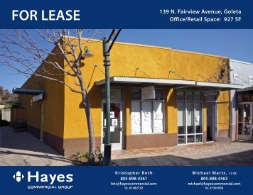 FOR LEASE 139 N. Fairview Avenue, Goleta Office/Retail Space