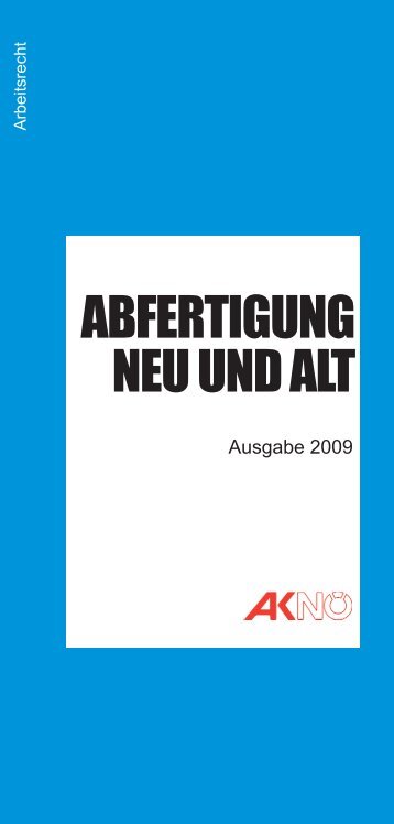 ABFERTIGUNG NEU UND ALT - Arbeiterkammer