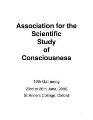 Association for the Scientific Study of Consciousness - ASSC