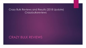 Crazy Bulk Reviews (2018 UPDATE): Your Ally For Your Fitness Goals