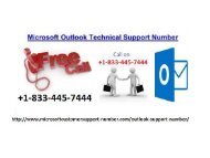Contact US +1-833-445-7444 Microsoft Outlook Customer Support Number