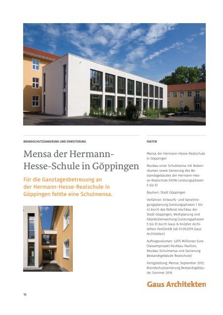 Gaus Architekten: Sanierung und Konversion