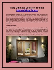 Take Ultimate Decision To Find Internal Grey Doors