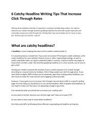 6 Catchy Headline Writing Tips That Increase Click Through Rates