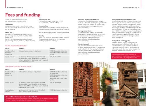 Postgraduate Open Day Guide - University of Salford