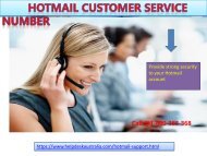 Hotmail Contact Number 1-800-383-368 Australia-For Troubleshooting Steps 