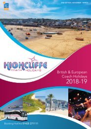 Highcliffe Coach Holidays Brochure 2018-2019